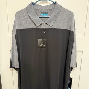 *NWT* PGA Tour Black & Gray Short Sleeve Athletic Polo Shirt Men's Size 3x